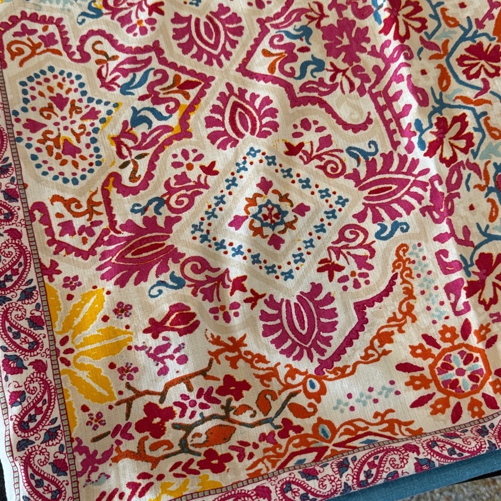 Lauren Ralph Lauren Boho Patchwork Paisley Bohemian Pillow Cover, 24” Square - Picture 9 of 14